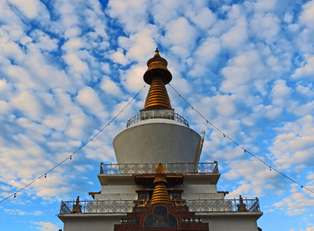 Buddhist stupa in Kathmandu, Nepal.の写真素材