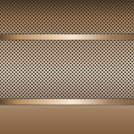 Stainless steel metal plate perforated background. Vector design.のイラスト素材