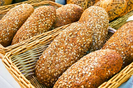 Fresh organic bread. Healthy Organic Eating.の写真素材