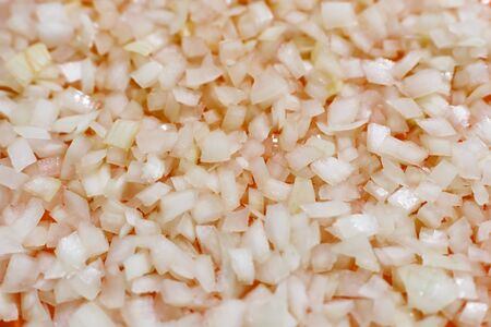 Top view of chopped onion texture.の写真素材