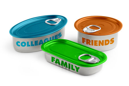three cans of aluminum on a white background