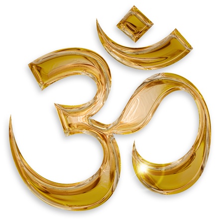 hindu om icon isolated on white backgroundの写真素材
