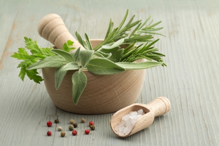 mortar and pestle with herbs and spices mortar and pestle with herbs and spices