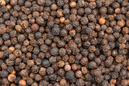 close up of a background of black pepper