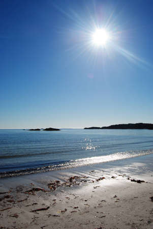 sun on beachの写真素材