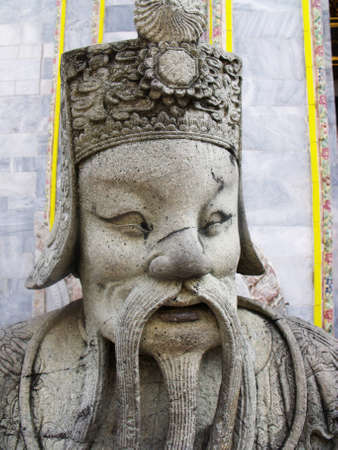 Bangkok, Thailand, January 25, 2013: Face of a sculpture in the Royal Palace in Bangkokのeditorial素材