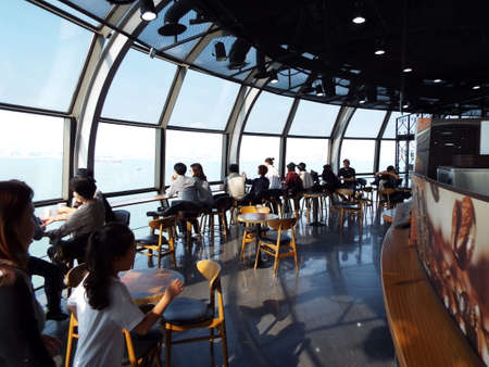 Seoul, South Korea, October 5, 2016: Bar of the K Water tower in Seoulのeditorial素材