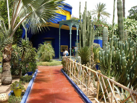 Marrakech, Morocco, August 16, 2012: House of Jardin Majorell created by Yves Saint Laurent in Marrakech. Moroccoのeditorial素材