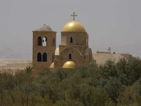 Bethany, Jordan, August 9, 2010: Church of Saint John the Baptist at the baptismal site of Jesus Christ in Bethany along the Jordan River. Jordanの写真素材