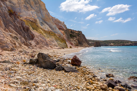Coastline of Firiplaka beach on Milos island. Greeceの写真素材