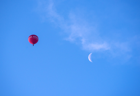 SZCZECINEK, POLAND - July 8, 2018: International Balloon Festival in Szczecinek.のeditorial素材