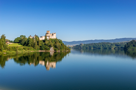Dunajec Castle - a medieval fortress located near Niedzica village. Poland. Europe.のeditorial素材