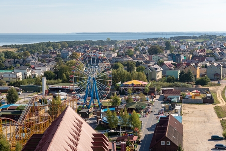 WLADYSLAWOWO, POLAND - September 18, 2018: View of Wladyslawowo city and Baltic Sea.のeditorial素材