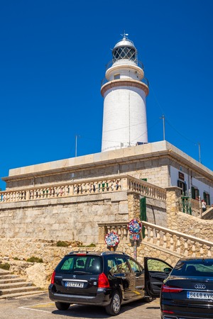 MALLORCA, SPAIN - May 6, 2019: Lighthouse at Cap de Formentor in the coast of north Mallorca, Balearic Islands, Spain.のeditorial素材