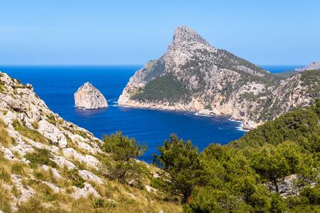 Cape Formentor, the most beautiful viewpoint of Mallorca. Spain, Europeの写真素材