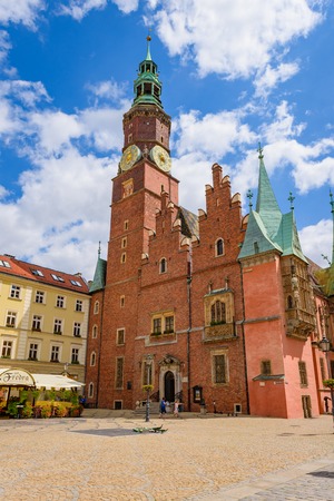 WROCLAW, POLAND - July 17, 2019: Old Town Hall on Market Square in Wroclawのeditorial素材