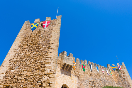 Mallorca, Spain - May 10, 2019: Capdepera Castle, fortress from the 14th century, located near Cala Rajada on the east coast of Majorcaのeditorial素材