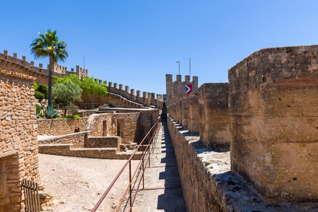 Capdepera Castle, fortress from the 14th century, located near Cala Rajada on the east coast of Majorcaのeditorial素材