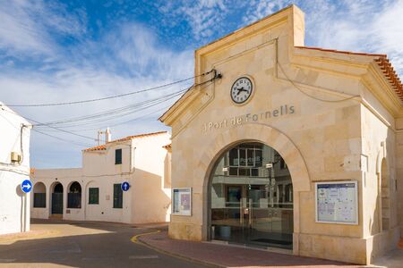 Menorca, Spain - October 12, 2019: Architecture of beautiful fishing village in the north of Menorcaの写真素材