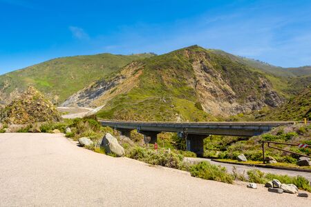 The Pacific coast at Big Sur region. California landscape, United Statesの写真素材