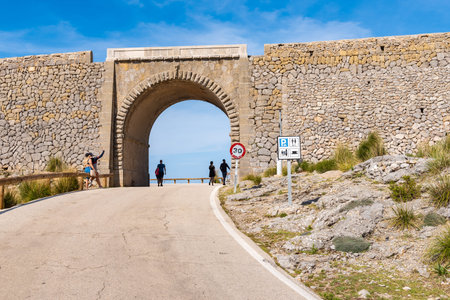 Mallorca Spain - May 7, 2019: Nudo de La Corbata road among the mountains of Serra de Tramuntana....