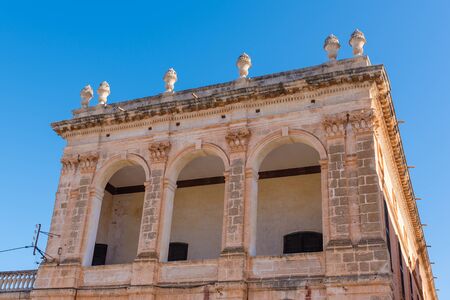 Historic architecture at main square of Ciutadella in Menorca. Spainのeditorial素材