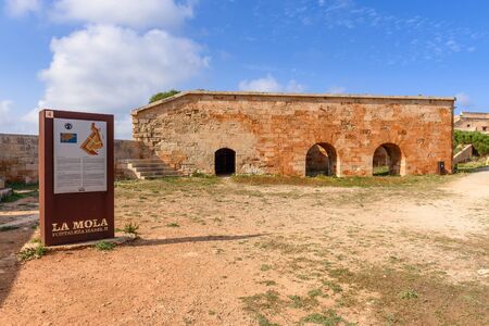 Menorca, Spain - October 13, 2019: La Mola, fortress of Isabel II in Mahon. One of the biggest European fortresses built in the 19th centuryのeditorial素材