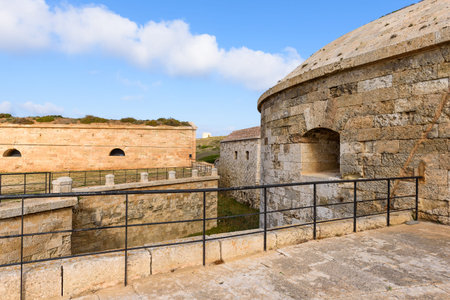 Menorca, Spain - October 13, 2019: La Mola, fortress of Isabel II in Mahon. One of the biggest...