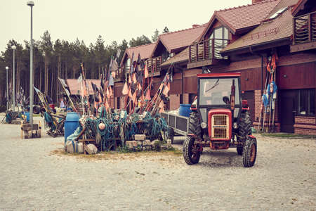 Debki, Poland - May 25, 2020 - Fishing harbor in the seaside village of Debki on the Baltic Seaのeditorial素材