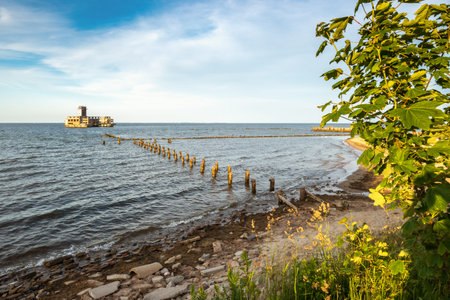 Babie Doly beach in northern Poland in Europe. Baltic Seaの写真素材