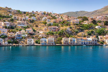 Scenic landscape of Symi island in Greece. europe