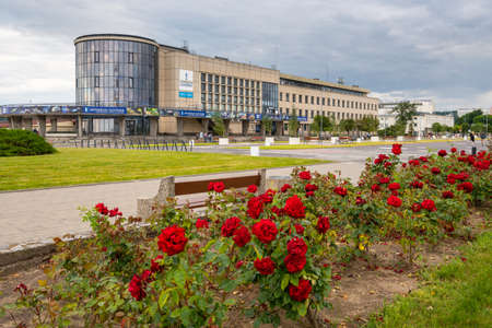 Gdynia, Poland - June 30, 2020: Main square in Gdynia by the Baltic Sea.のeditorial素材