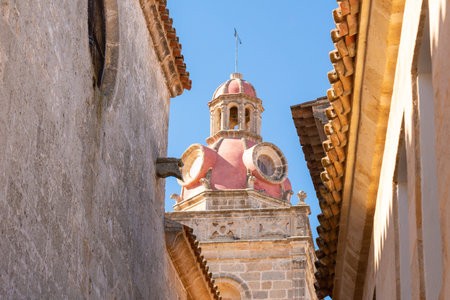Architecture of Ciutadella old town on Menorca. Baleares, Spainの写真素材