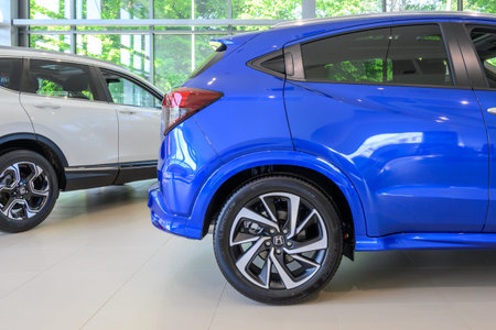 Gdansk, Poland - June 5, 2021: New models of Honda HR-V and CR-V presented in the car showroom of Gdanskのeditorial素材