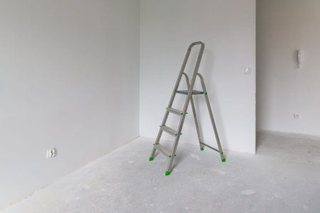 Apartment interior at painting and renovation.