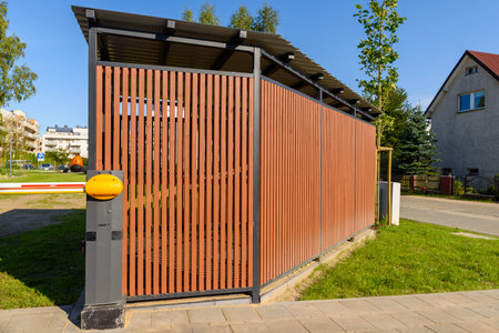 A place for garbage in a modern housing estate