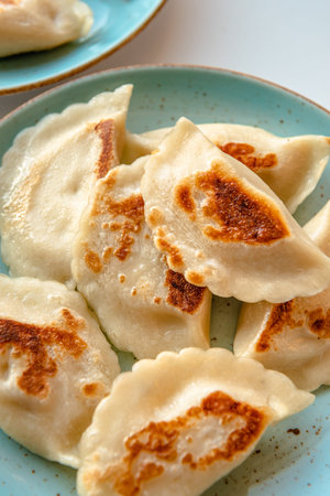 Fried dumplings. Traditional Polish cuisine