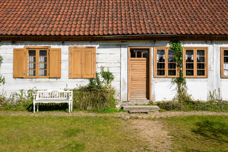 Wdzydze Kiszewskie, Poland - May 15, 2022: Manor house in Kashubian Ethnographic Park in Wdzydze Kiszewskieのeditorial素材