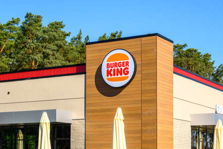 Otloczyn, Poland - June 3, 2022: Burger King restaurant exterior near the highway in Poland.Europeのeditorial素材