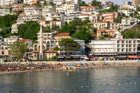 Ulcinj, Montenegro - June 4, 2022: Ulcinj town, the southernmost city at Montenegrin coast. Europeのeditorial素材