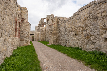 Rudno, Poland - September 16, 2022: Tenczyn Castle, a medieval castle in the village of Rudno in Polandのeditorial素材