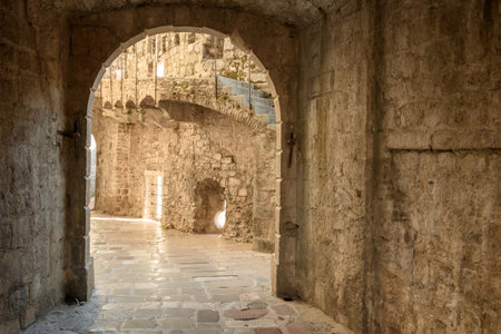 Kotor, Montenegro - June 7, 2022: Gurdic Gate and bastion, entrance to the Old Town of Kotor, Montenegroのeditorial素材