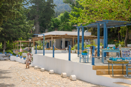 Kos, Greece - May 9, 2023: The charming village of Zia on the island of Kos in Greeceのeditorial素材