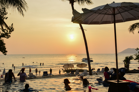 Beach Sunset in kon samet 8のeditorial素材