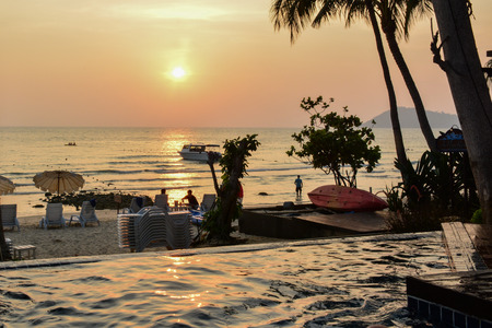 Beach Sunset in kon samet 6のeditorial素材