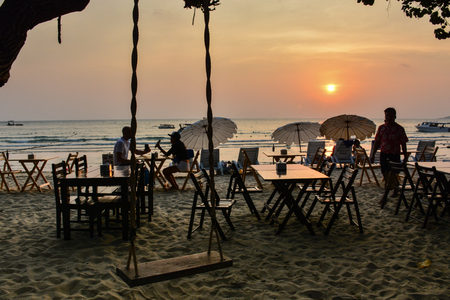 Beach Sunset in kon samet 4のeditorial素材