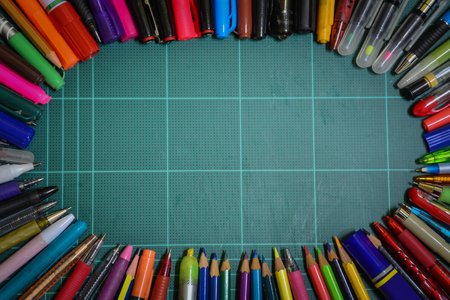 school and office suppliesの写真素材