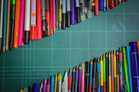 school and office suppliesの写真素材