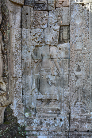 Bayon temple Siem Reap in Cambodiaの写真素材