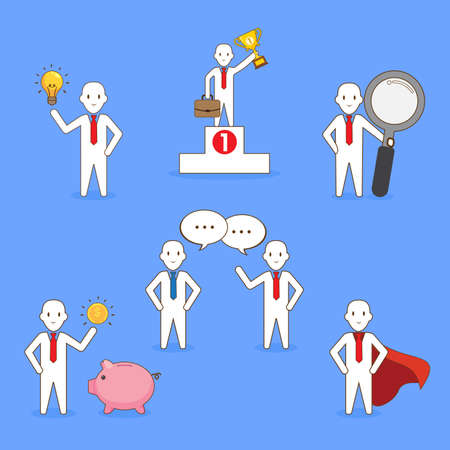 Set of Businessman With Various Pose for your project and othersのイラスト素材